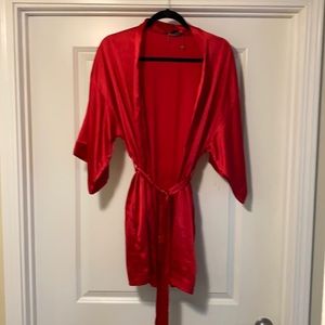 Victoria Secret red satin robe